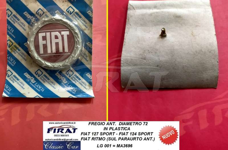 FREGIO FIAT 127 - 124 SPORT - RITMO ANT. ORIGINALE
